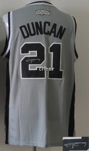 NBA San Antonio Spurs #21 Tim Duncan Signature Jersey